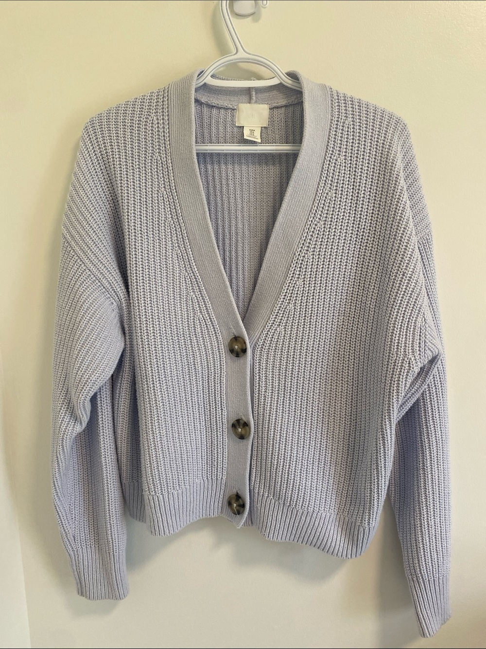 H&M Ribbed Button-Front Sweater